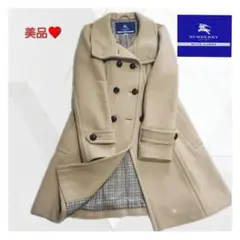 バーバリーロングコートアンゴラ混 BLUE LABEL 38 美品❤️値下げ‼️