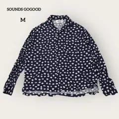 SOUNDS GOGOOD 花柄 カジュアル レトロ ナチュラル 長袖シャツ M