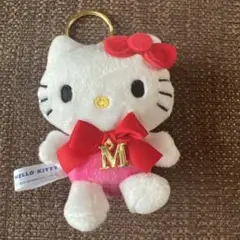 未使用 ハローキティ展　イニシャルＭ　ぬいぐるみキーホルダー