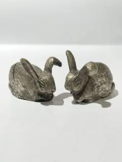 ウサギ　カードスタンド　2個セット　アンティーク