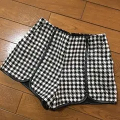 rienda 白×黒ギンガムショートパンツ