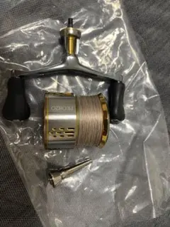 シマノ 夢屋ダブルハンドル.PE0820スプール.チタンリールスタンド