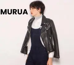 新品同様　MURUA　ショートライダースジャケット　F　ブラック ショートライダースジャケット[品番：MKSW0039509]｜MURUA