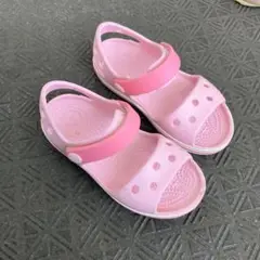 値下げ　Crocs ピンク サンダル バヤバンド C9 16.5cm クロックス