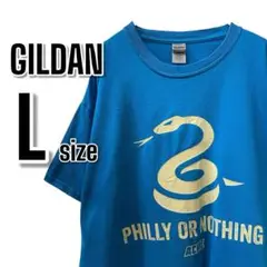 【811】GILDAN ギルダン ヘビプリント LUSA古着 半袖Tシャツ