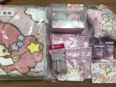 新品未開封　サンリオくじ　キキララ　毛布　ラストワン賞　クッション合計12点