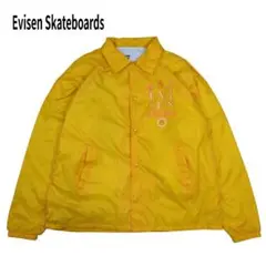 Evisen Skateboards コーチ ジャケット ナイロン イエロー L