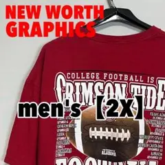 F661【NEW WORTH GRAPHICS】半袖プリントTシャツ【2X】