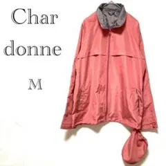 Char donne ナイロンジャケット 【M】フルジップ 収納ポーチ付 防寒着