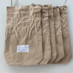 米袋5袋　5キロ用　紙袋　工作　クラフト　小分け用