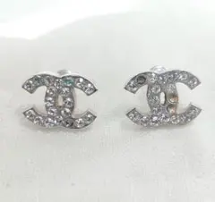 CHANEL シャネル ココマーク ラインストーン ピアス