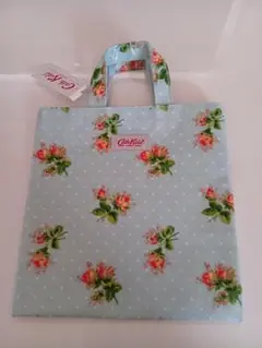 Cathy Kids 花柄 手提げ袋 水色