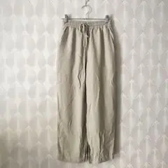 SamansaMos2 blue ワイドパンツ　薄緑　レディース a1682