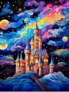 ダイヤモンドアート　風景　ラウンドビーズ
