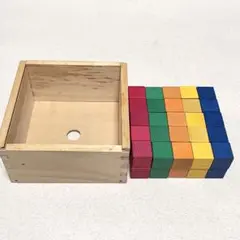 くもん ずけいキューブつみき 木のおもちゃ 知育玩具