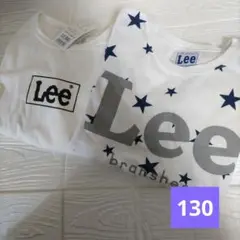 130 　新品Lee ホワイト長袖半袖 Tシャツ 2枚セット