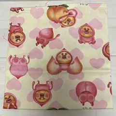 ⭐︎激レア⭐︎こびとづかん　モモジリとハート♡ オックス生地　ホワイト110✖️68