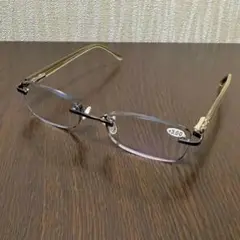 【JIMMY ORANGE】老眼鏡 ブルーライトカット 軽量+3.00 ゴールド