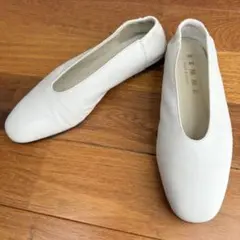 REMME レメ フラットパンプス レザー 36 アイボリー
