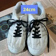 ÅÅ Bonny スニーカー通学 外履き 運動靴 ホワイト24.0cm