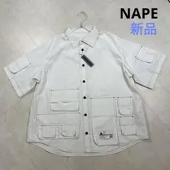 〈新品〉NAPE ネイプ【XL相当】OVERDOZE 半袖シャツ 白 ホワイト