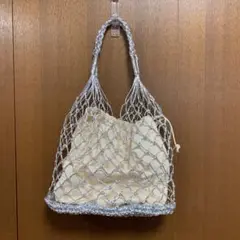 カゴバッグ シルバー