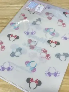 【未開封】TDR クリアファイル ミニーカチューシャモチーフ