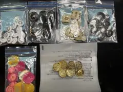 ボタン6セット 多様なデザインと色