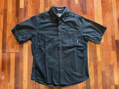 【特価】Eddie Bauer 半袖コットンネルシャツ M ダークグリーン