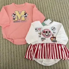 【新品】ミニーマウスロンパース　LITTC しまむら