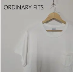 ORDINARY FITS シンプル ポケット Tシャツ｜ホワイト｜サイズ：３