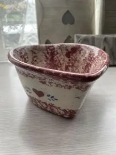 お値下げ　カントリー雑貨　ハート型小物入れ
