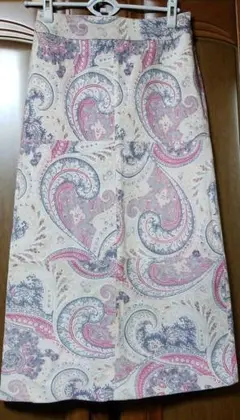 SCAPA 豚革 ペイズリー ロングスカート