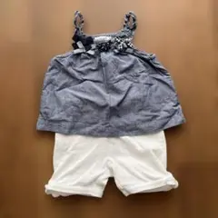 べべ　タンクトップ＆ショートパンツ セット 80