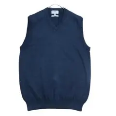 英国M&S マークスアンドスペンサー コットン ニットベスト 古着n69