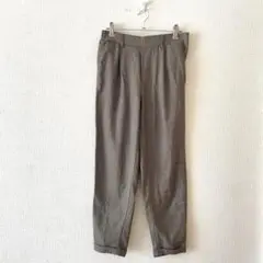 ☆【ベルシュカ】カジュアルパンツ 千鳥格子 フロントタック ウエスト後ゴム M