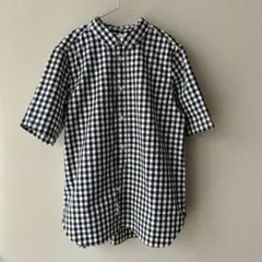SO. エスオー ギンガムチェック柄シャツ フリーサイズ 半袖 ゆったり大きめ