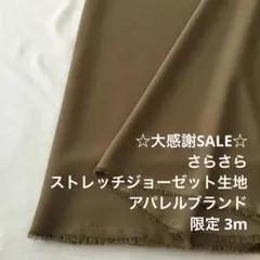 2FX/5785◆3m 感謝祭/限定/ポリストレッチジョーゼット生地/アパレル