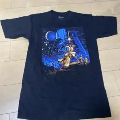 スターウォーズ　ルーク　レイア　ダースベーダー　半袖Tシャツ　古着　ブラック　M
