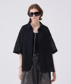 新品タグ付き　Loose Half sleeve box shirt