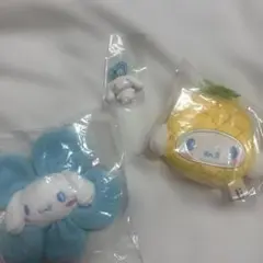 ぬいぐるみセット 青い花と黄色い果物