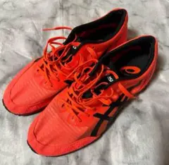 ASICS WINDSPRINT オレンジ ブラック スパイクシューズ26.5