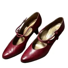 【YVES SAINT LAURENT】『36』ストラップ パンプス レッド