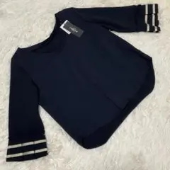 【LOVERS'LANE45】未使用品　タグ付き　カットソー　七分袖　黒