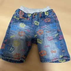 【8/13 0時まで】BABYDOL カラフル王冠デニムパンツ 90