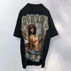 T.D.E 半袖Tシャツ カットソー 綿100% ビッグプリント M《a649