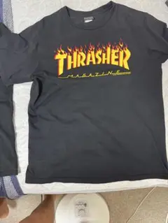 THRASHER フレイムロゴ Tシャツ ブラック スラッシャー L