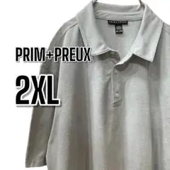 【552】USA古着 ポロシャツ PRIM+PREUX ビッグサイズ 2XL