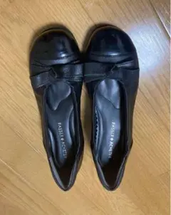 【新品未使用】ウォーキングパンプス　バレエシューズ　本革　22.5cm 黒