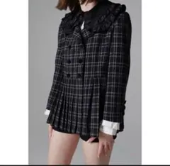 ジャケット・アウター epine pleats frill jacket ♡】epine pleats frill jacket black ISSEY MIYAKE | HATCHING